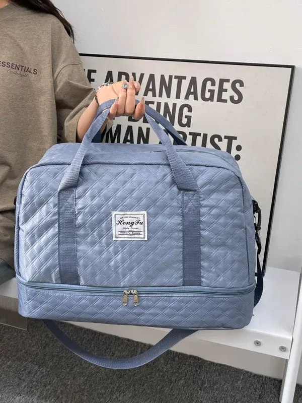 sac de voyage surdimensionné luxueux, élégant et durable, avec séparation sec/humide et poches latérales pratiques pour les voyages et les séances de sport