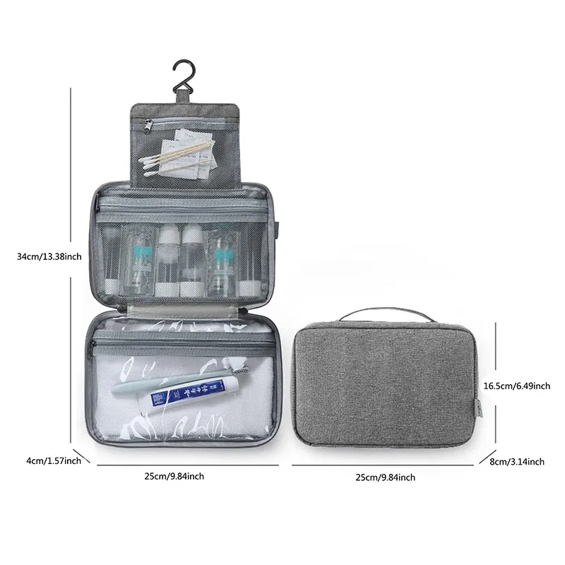trousse de toilette pliante étanche, sac à main de voyage, grande trousse de toilette, trousse de maquillage, trousse de rangement pour rasoir, fournitures automobiles