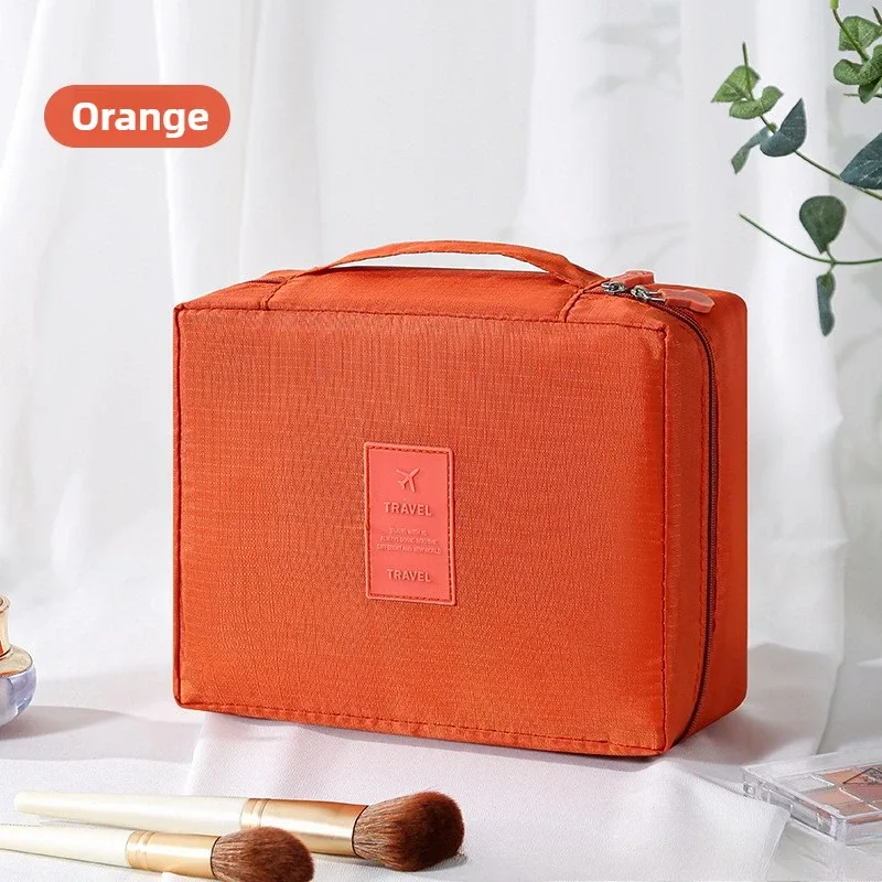 grande trousse de toilette pour femmes, sac de voyage imperméable pour cosmétiques, organiseur de maquillage avec ouverture facile, étui de rangement beauté