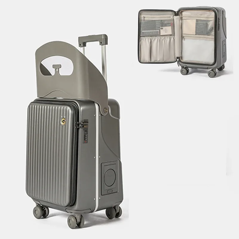 valise à roulettes pour enfant bunnyfly 20/24 pouces avec siège intégré – bagage cabine pour fille