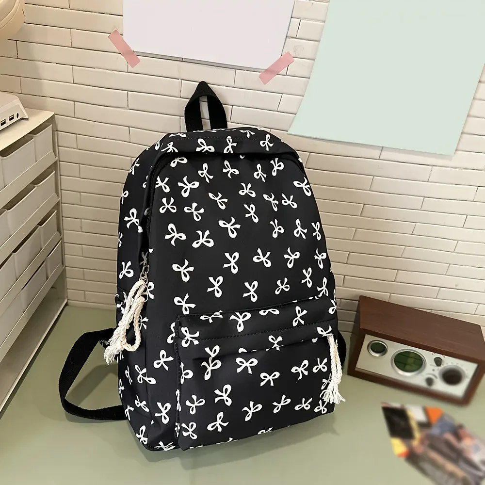 sac à dos décoratif avec nœud pour filles et femmes, léger, décontracté, pour les voyages, les trajets quotidiens, le sport, l'école, élégant, printemps-été