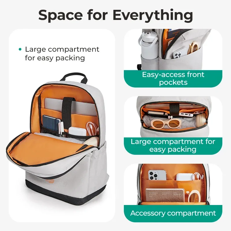 sac dos polyester unisexe noir gris grande capacité transport quotidien voyage affaire poche latérale zippée confortable résistant travail plein air