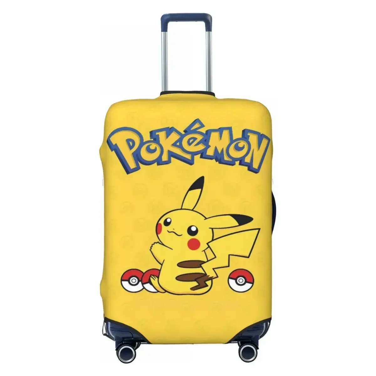 housse de protection pour valise de voyage, motif p-pikachizer, tissu élastique, convient aux bagages de 18 à 32 pouces, anti-poussière, lavable, anti-rayures