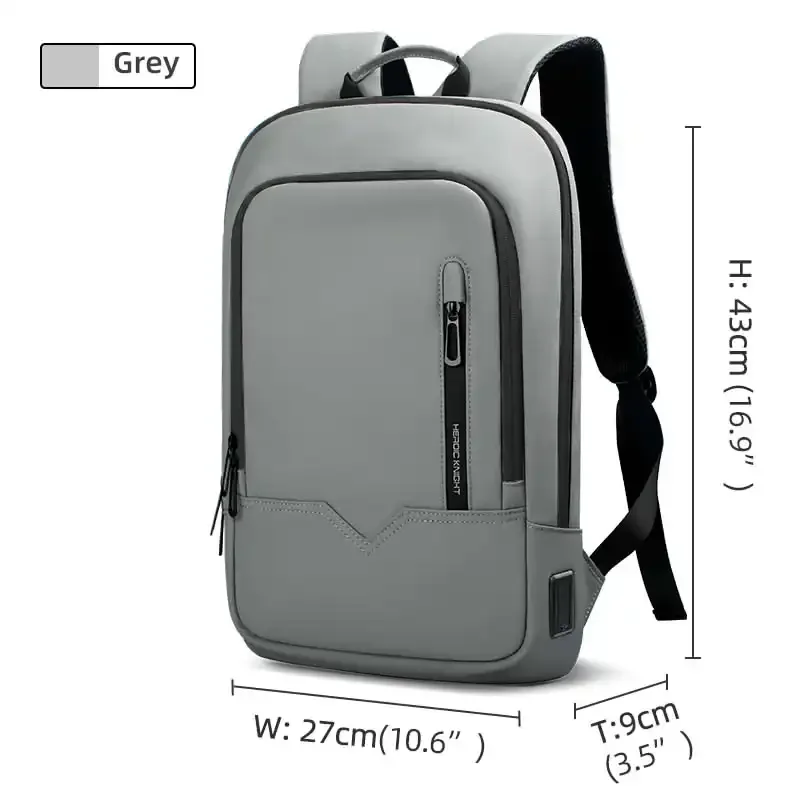 sac à dos heroic knight pour ordinateur portable de 14 pouces, sac à dos multifonctionnel pour hommes, étanche, avec chargement usb, pour le travail et les voyages