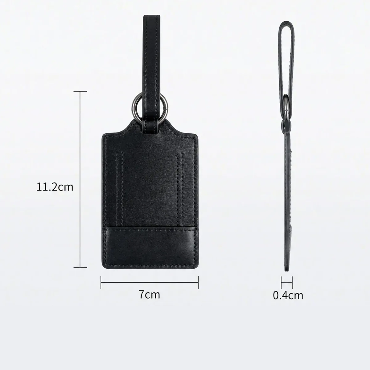 étiquette de bagage en cuir véritable, porte-adresse et identification pour valise et bagages de voyage