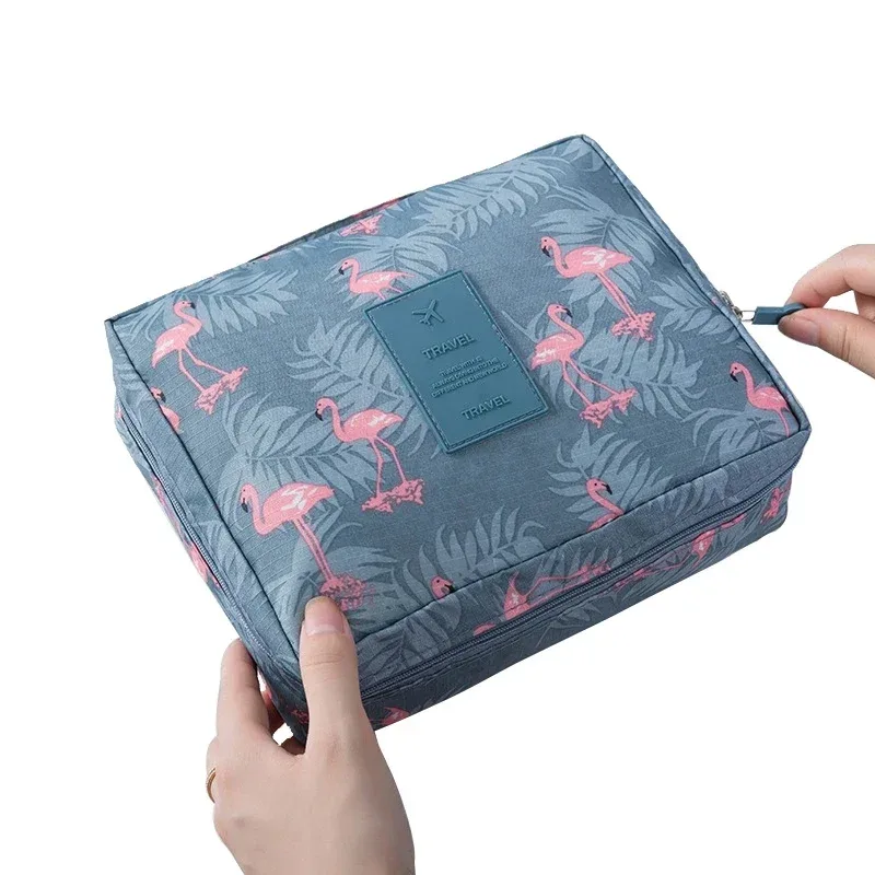 trousse de maquillage de voyage portable, étanche, multi-compartiments, multifonctionnelle, organisateur de toilette pour femmes et filles