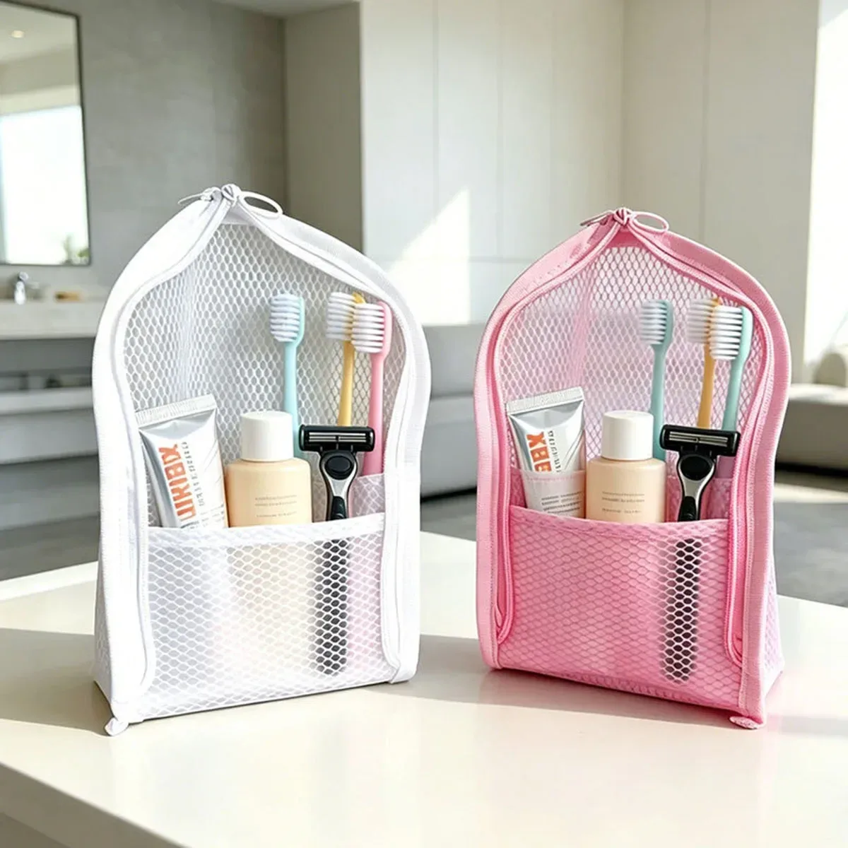 sac de voyage pour maquillage, sac pour pinceaux de maquillage, porte-stylo, sac de rangement pour brosse à dents, sac de toilette portable imperméable pour voyageur