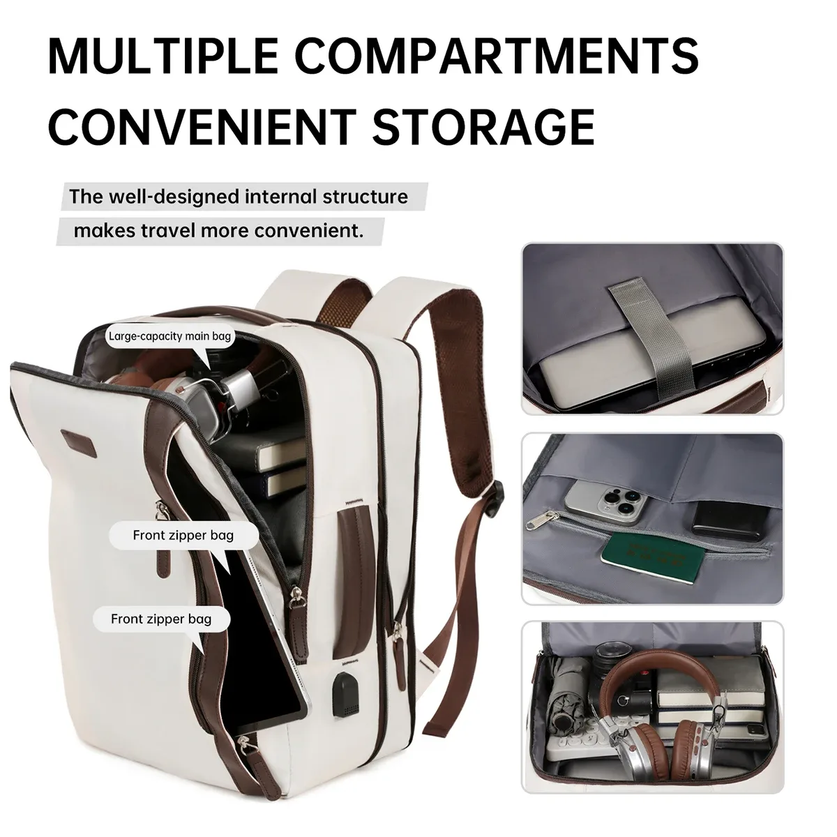 sac à dos pour ordinateur, sac à dos pour homme, sac à dos de voyage, sac d'école grande capacité, sac de voyage d'affaires pour courtes distances, léger, sac d'embarquement multifonctionnel, sac d'étudiant