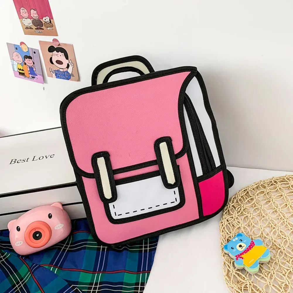sac à dos scolaire 2d tendance avec imprimé de bande dessinée de conte de fées, grande capacité, léger, pour garçons et filles, cadeau