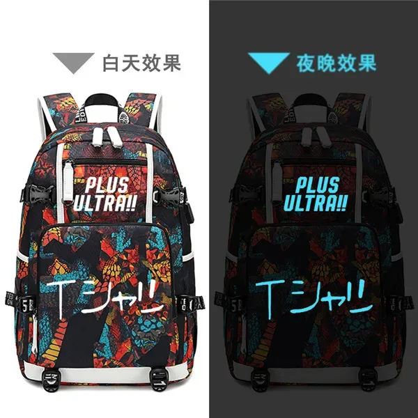 sac à dos de voyage grande capacité mha, sacs d'école imperméables pour garçons, sac à dos pour ordinateur portable avec chargement usb, sac à dos oxford pour cosplay