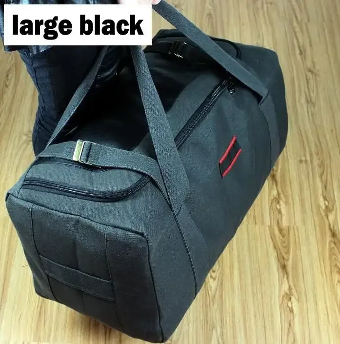 sac voyage toile vert accents noirs rouges polyvalent grande taille poignée sangle transport étanche
