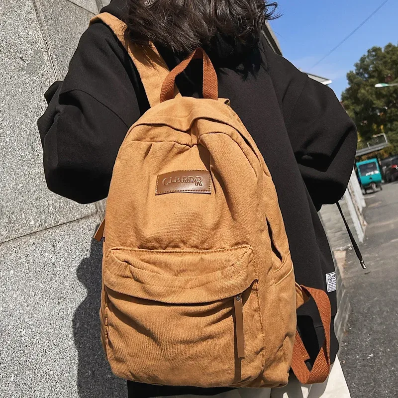 nouveau cool fille garçon toile vert ordinateur portable étudiant sac à la mode femmes hommes collège sac femme sac à dos mâle dame voyage sac à dos mode