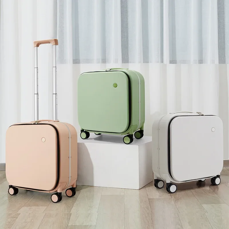mixi nouveau design brevet valise à main femmes 18 pouces bagage roulant hommes polycarbonate cadre en aluminium élégant noble