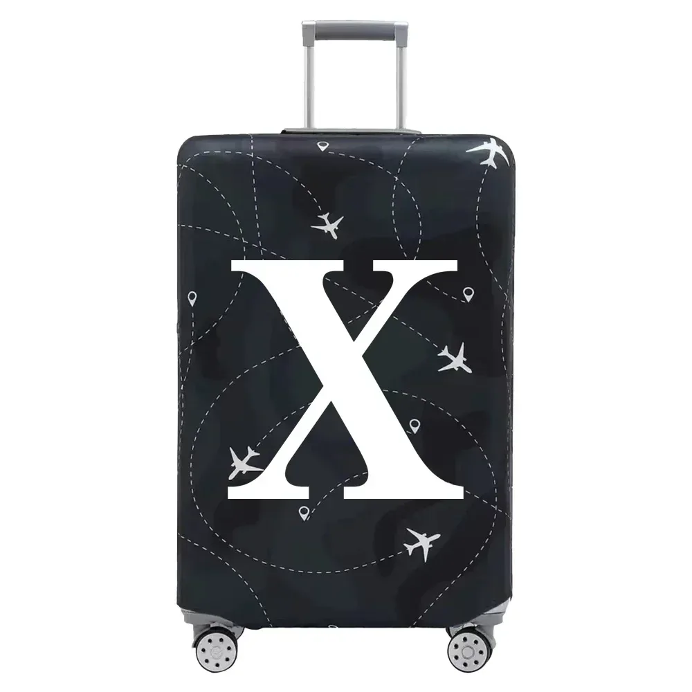 juste de protection en tissu pour bagages, housse anti-poussière anti-rayures, valise trempée pour sac de 18 à 32 pouces, lettre blanche, accessoires de voyage