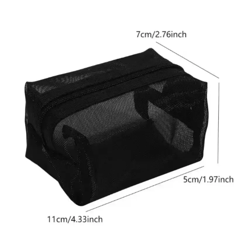 mini sacs cosmétiques en nylon transparent, jolies petites trousses de maquillage pour femmes, pochettes pour rouge à lèvres, organiseur pour câbles, clés, écouteurs