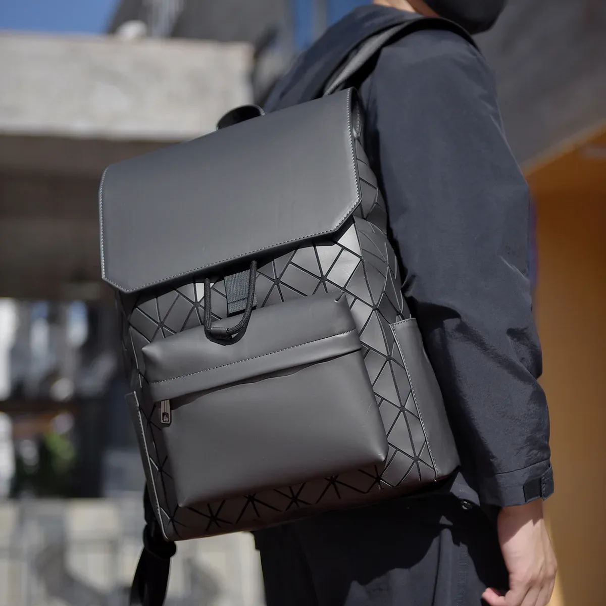 chimbrand-sac à dos rhombus casting laser pour homme, sac d'école étudiant, grande capacité, sac d'ordinateur commpiedmont