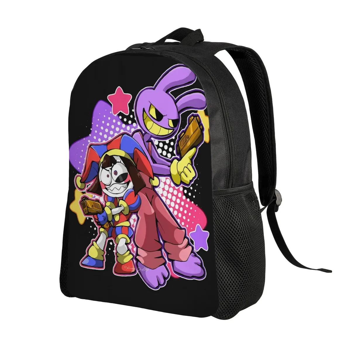sac à dos thermique jax cartoon digitals circus, sacs à dos de voyage, sacs d'école à motif design pour étudiants, sac à dos élégant