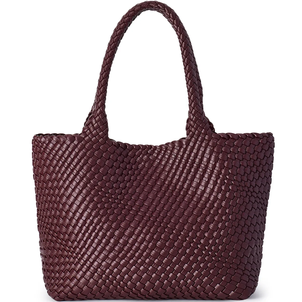 sac fourre-tout tissé pour femme, sacs à main à bandoulière en cuir végétalien, fourre-tout de plage d'été à la mode, grands fourre-tout de voyage
