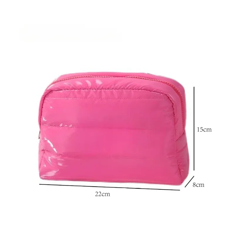 nouveau sac à cosmétiques étanche de couleur unie pour femmes, sac de rangement de lavage portable, sac cadeau de maquillage, pochette de maquillage, organisateur de cosmétiques de voyage
