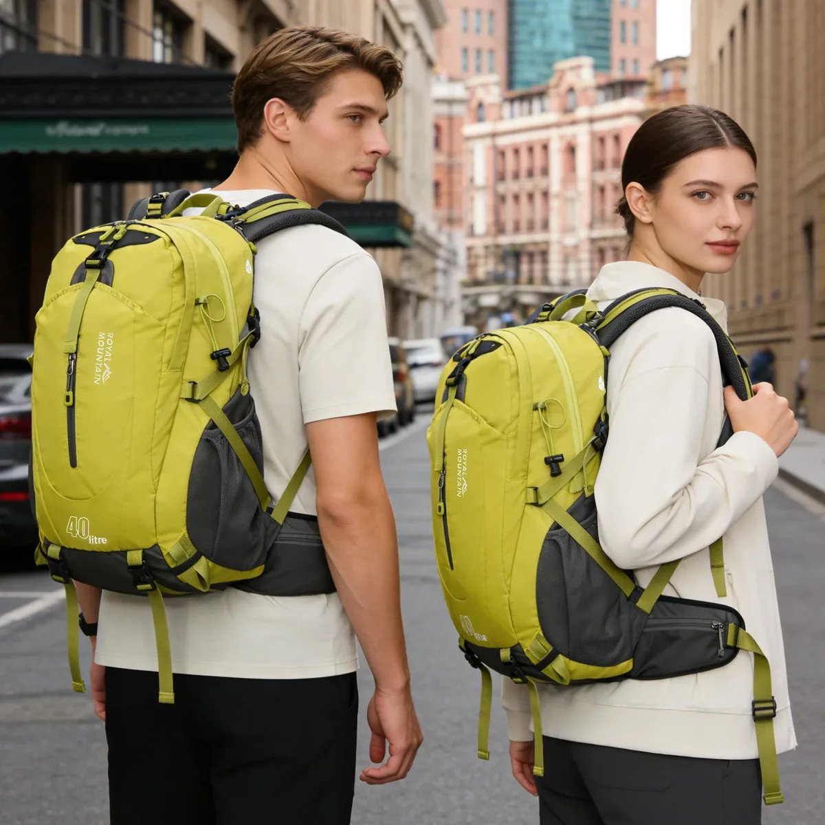 sac à dos de randonnée en plein air 40l, léger, respirant, fonctionnel, poche avant ouverte, sac en nylon résistant à l'eau