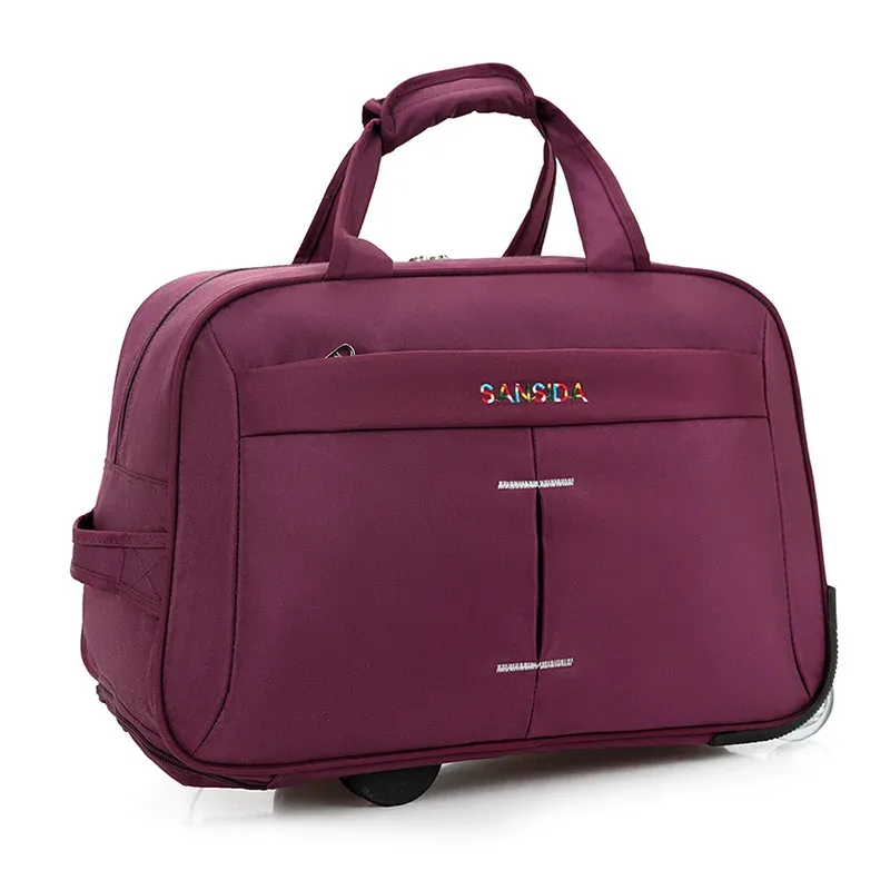 sac de voyage à roulettes oxford étanche pour hommes et femmes, valise à roulettes, bagages à main