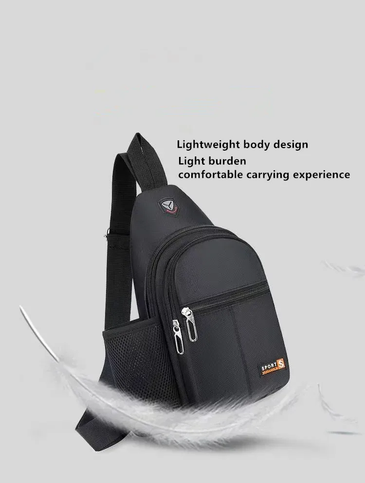 nouveau sac bandoulière imperméable, sac de poitrine tendance, sac multifonctionnel décontracté à une épaule avec porte-gobelet, sac à dos pour homme pour le voyage