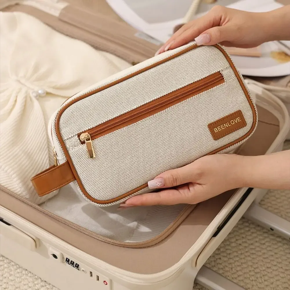 trousse de toilette grande capacité durable, sac organisateur cosmétique portable multifonctionnel, sac à main maquillage, extérieur