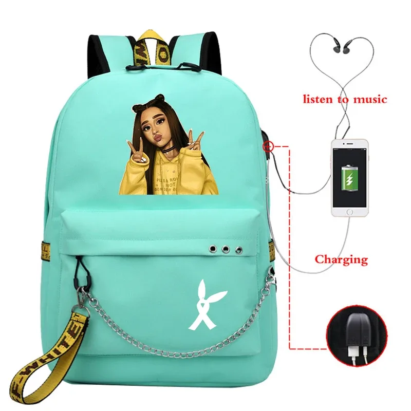 sac à dos ariana grande tendance pour filles, sac d'école pour adolescentes, sacs à dos de voyage pour femmes, sac à dos de randonnée assorti avec tout
