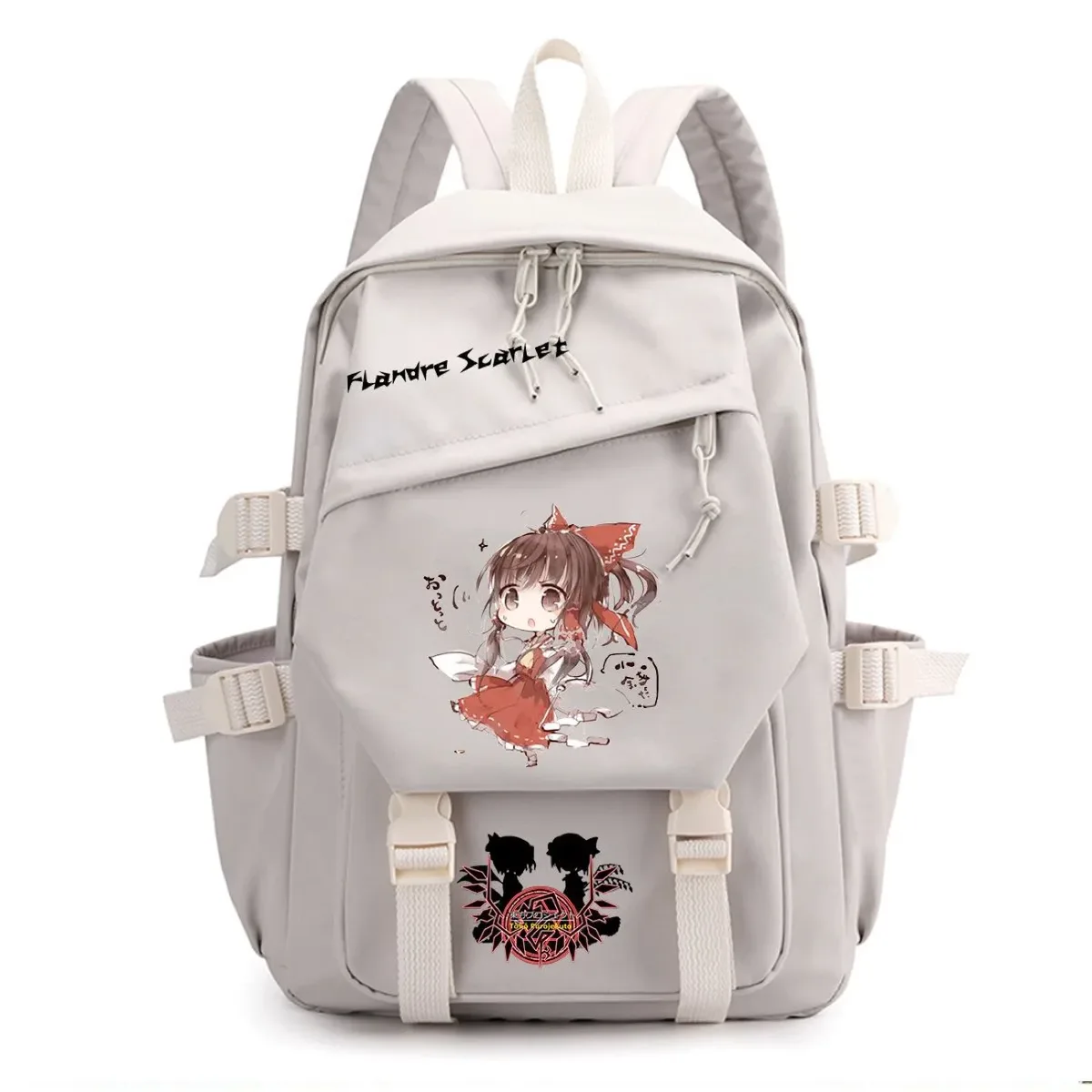 sac à dos touhou project ‌ sac à dos de voyage de grande capacité pour étudiants, imprimé dessin animé hakurei reimu kirisame marisa