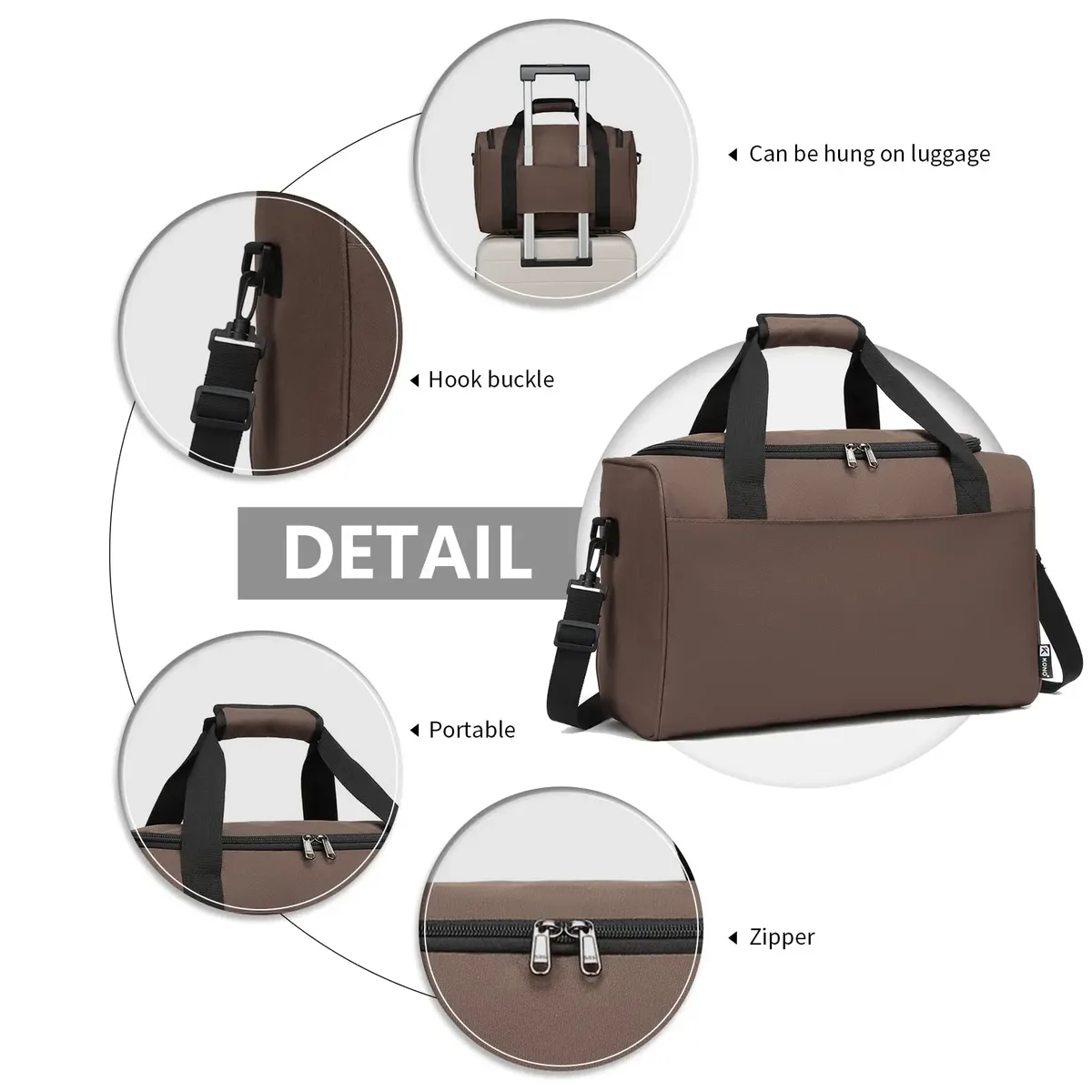 kono-sac à bagages à main pour ryanair, sac de voyage pour avion, homme et femme de semaine, taille maximale avec, 40x20x2, 5