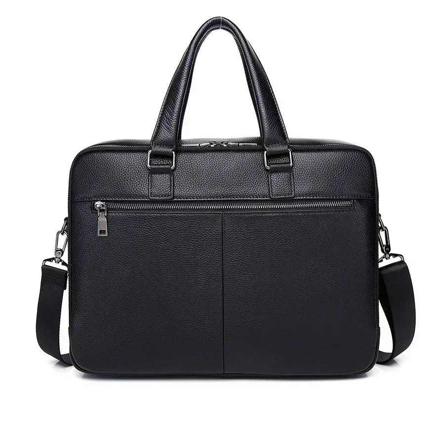 sacs pour ordinateur portable en cuir de vachette véritable pour hommes, étui à bombes, marque de luxe, sacs à main pour hommes, sac d'ordinateur messenger 14 ", nouveau, 2025