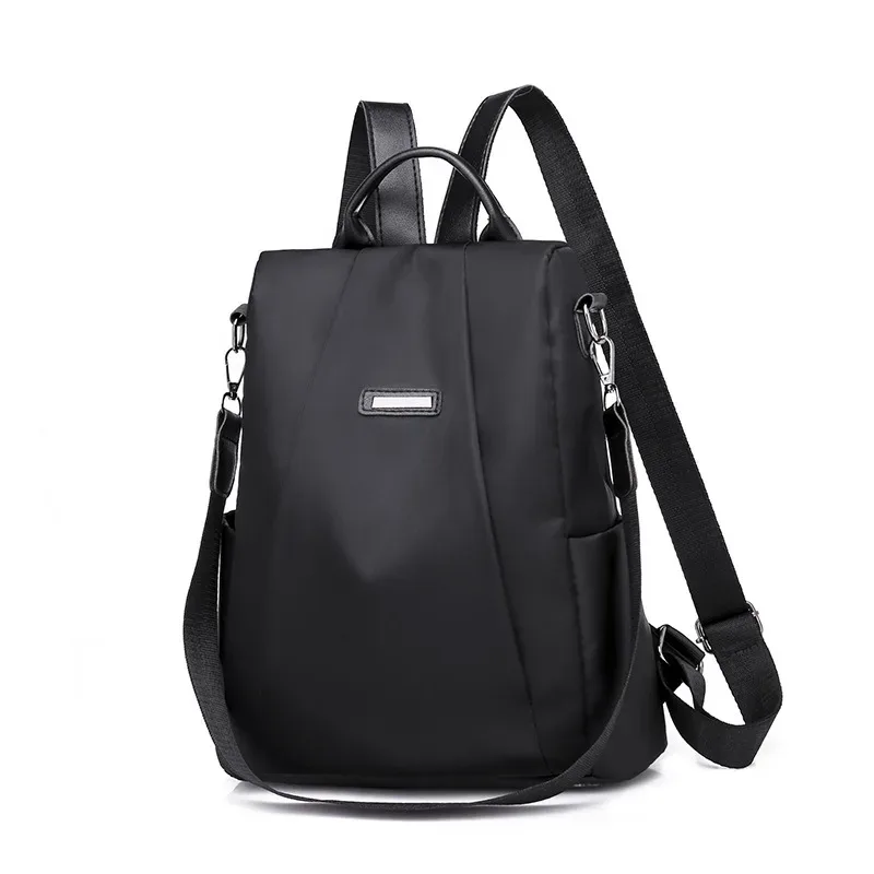 nouveauté vente chaude femmes kaki moyen sac à dos sac à main imperméable en nylon anti-vol sac à dos léger sac à bandoulière