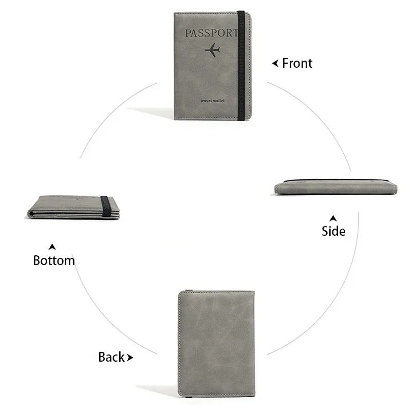 porte-passeport et visa pour hommes, accessoires de voyage, porte-cartes bloquant rfid, portefeuilles pour femmes, sacs et porte-monnaie pour passeport