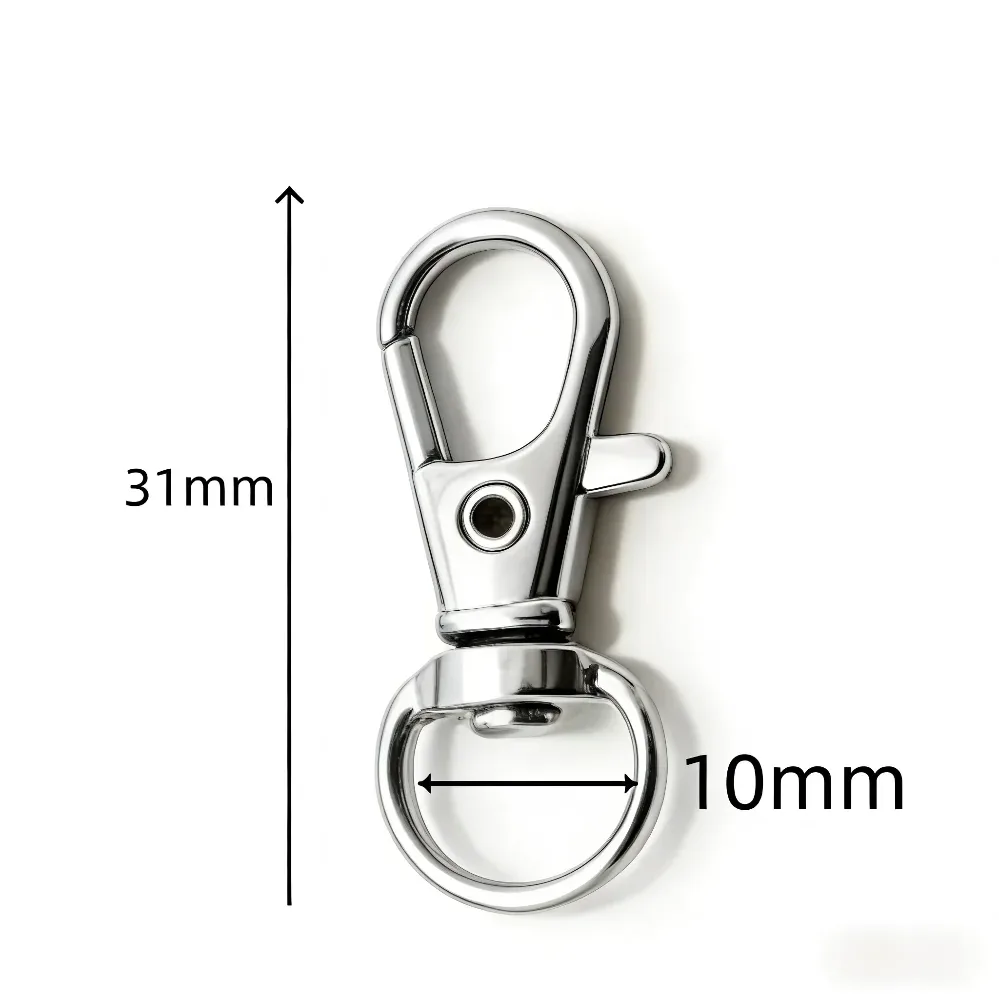 5/50/100pcs mousquetons pivotants, crochets de fixation pour lanières, crochets de porte-clés, fermoirs à griffe de homard en métal pour porte-clés, couture, bijoux et artisanat diy