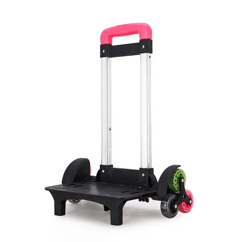 chariot de sac à dos en alliage d'aluminium avec 6 chariots pliables, chariot à main à roulettes pour sac à dos de bagages, sacs d'école