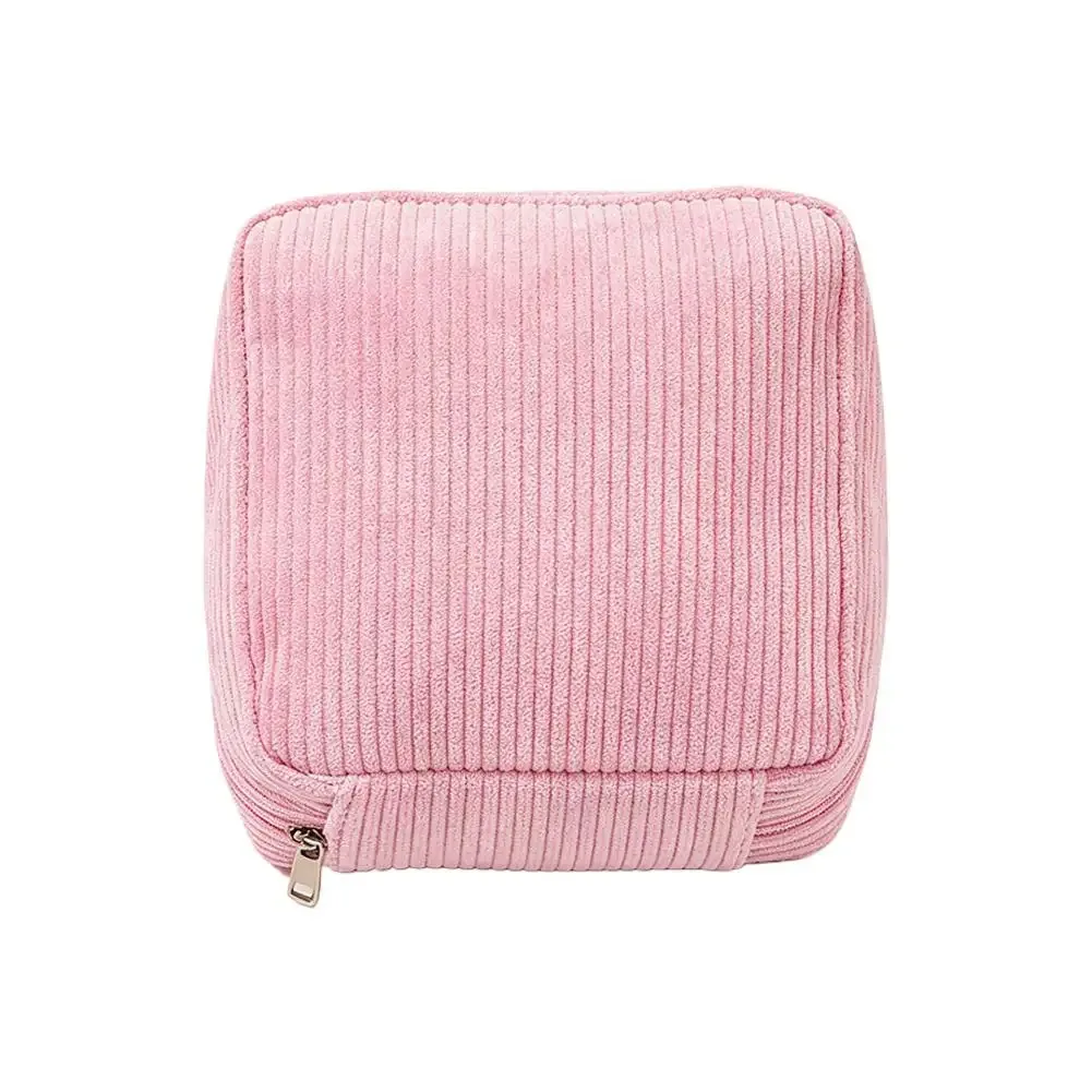 sac de rangement pour serviettes hygiéniques en velours côtelé, pochette portable pour tampons, petite trousse de maquillage pour femmes