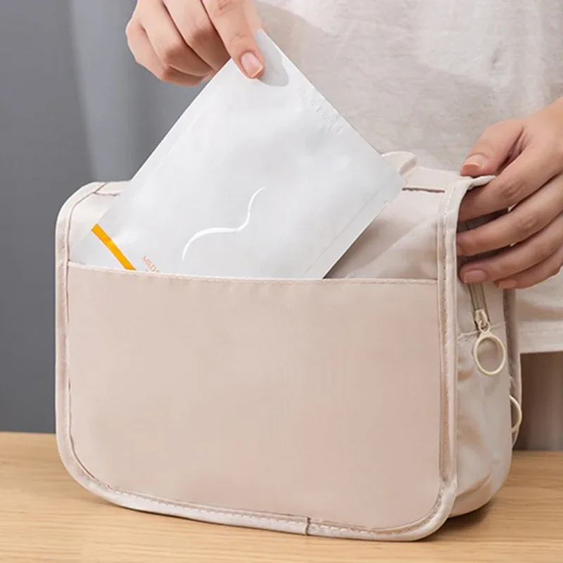 maquillage pour les femmes pliable voyage cosmétique organisateur sacs oxford étanche grande capacité salle de bain sac à main coréen sac fourre-tout nouveau