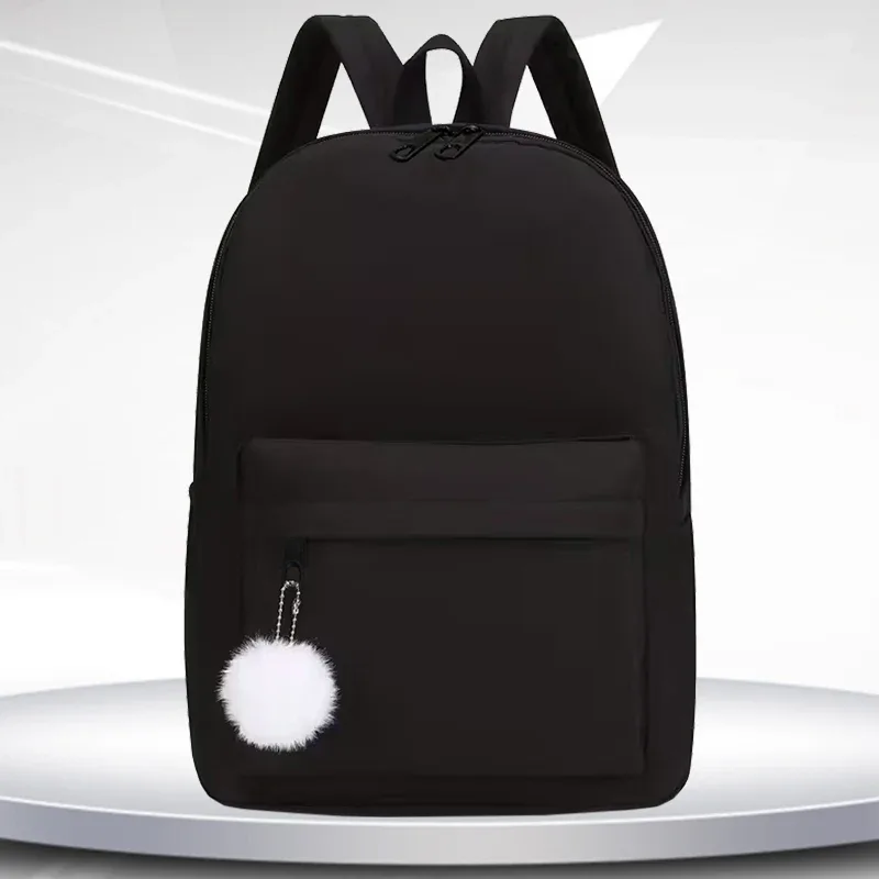 sac à dos décontracté tendance, plusieurs couleurs, haute capacité, décor pom-pom, haute qualité pour femmes, école, sortie quotidienne, trajet