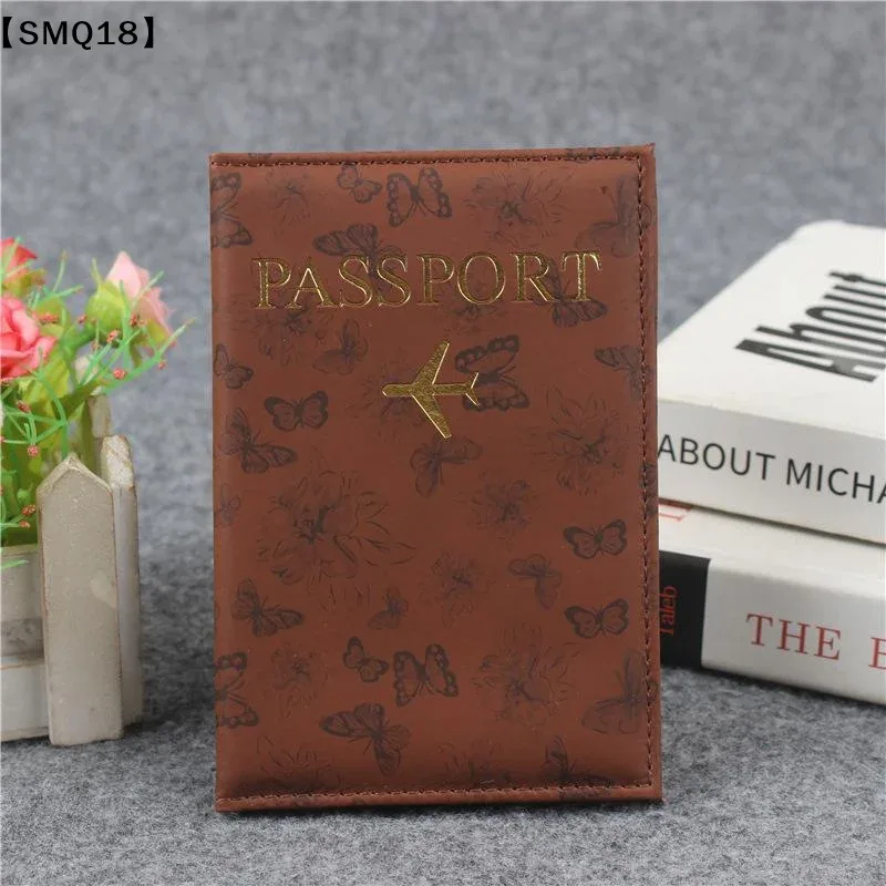 housse de passeport en cuir pu pour hommes et femmes, organisateur, porte-cartes de protection, couvertures de documents d'identité, étui de passeport de voyage, 1 pièce【smq】