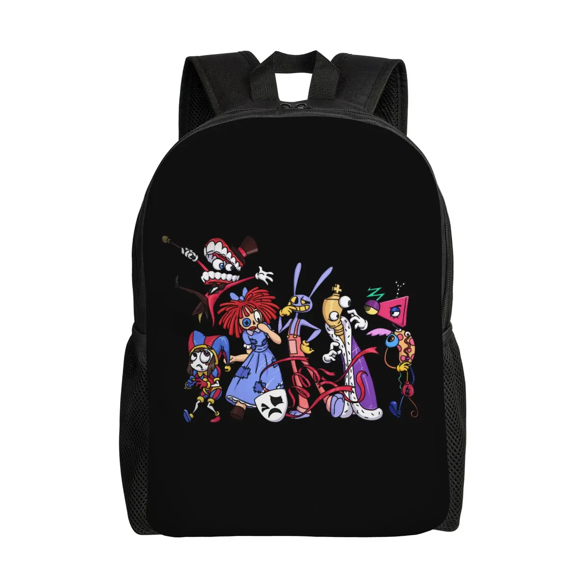 sac à dos gangle cartoon digitals circus pour femmes, sac d'école à la mode pour enfants, sac à dos pour ordinateur, sac à bandoulière de voyage pour enfants