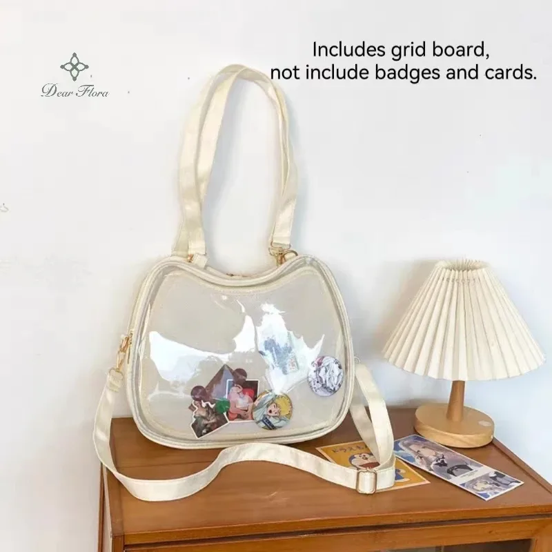 sac à bandoulière y2k sweet cute cat ita pour filles, sacs à bandoulière populaires, uniforme jk initié, affichage transparent, sacs à main pour étudiants, nouveau