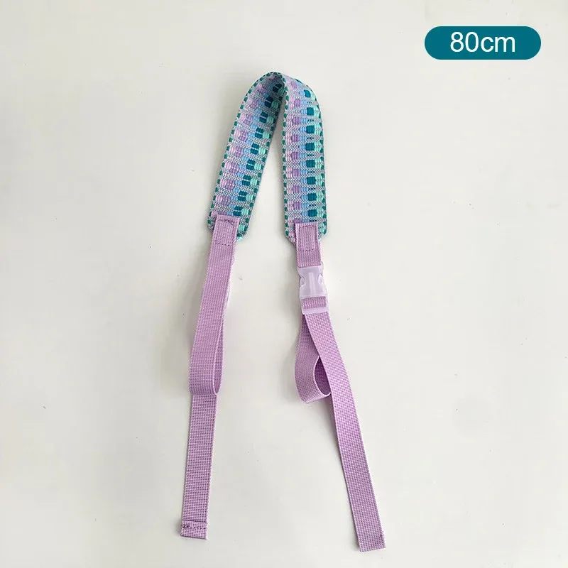 sangle de sac à bandoulière réglable en nylon brodé, bouton de traction, style sportif coloré, sangles d'extension de sac unisexe, accessoires de sac