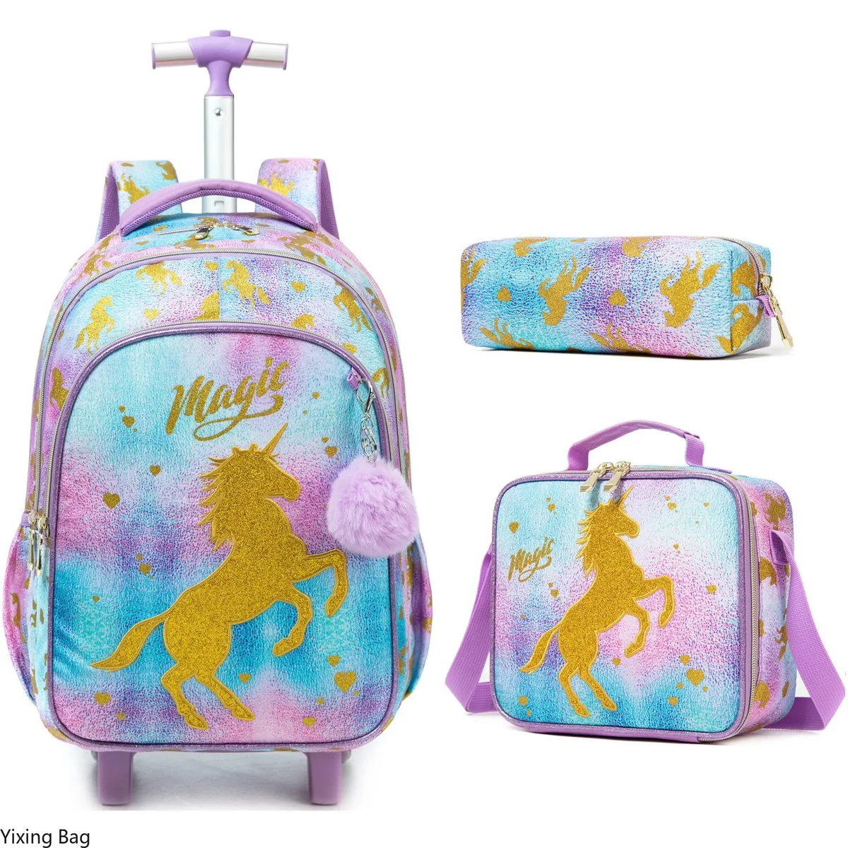 sac à dos à roulettes pour enfants, sac à dos à roulettes pour garçons, sac à roulettes d'école, ensemble de sacs à bagages de voyage pour enfants