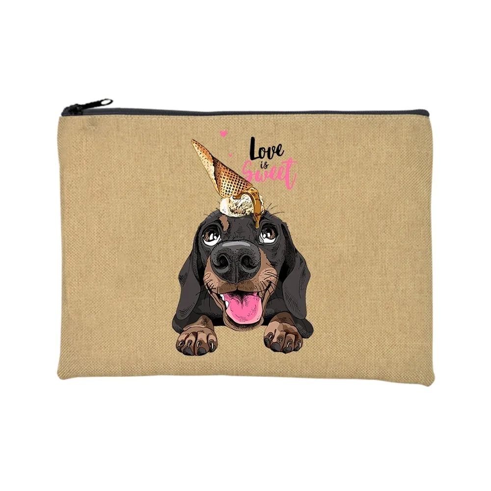 trousse de toilette voyage pochette maquillage jambes courtes mais grande attitude teckel chien imprimer trousse de maquillage voyage organisateur de toilette sacs à cosmétiques pour femmes pochette à fermeture éclair