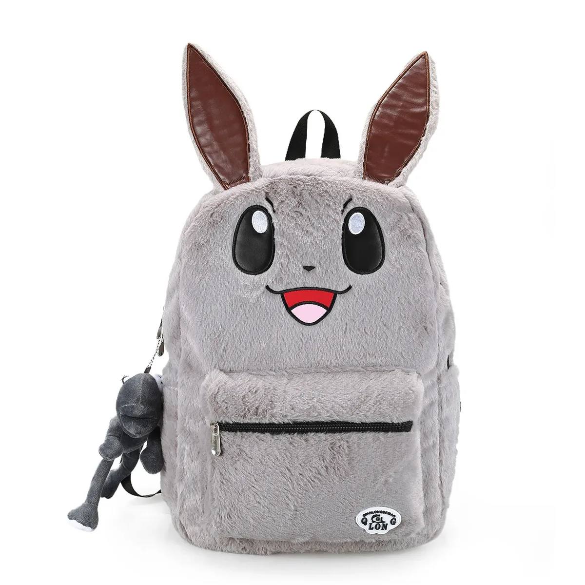 sac à dos en peluche grande capacité eevee dessin animé mignon pour étudiantes, sac à dos double épaule polyvalent et tendance pour l'école