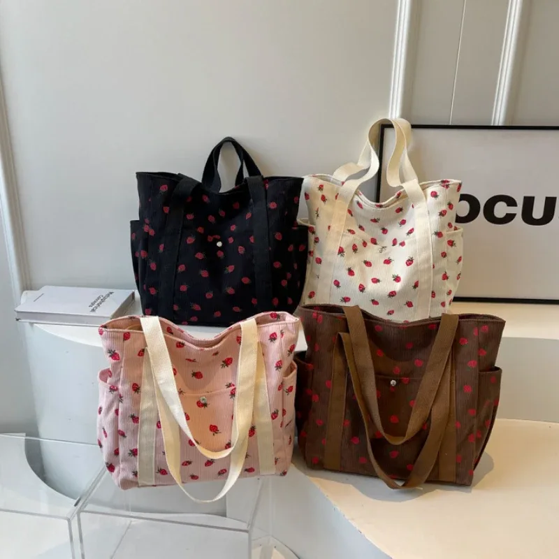 sac à main tendance en velours côtelé imprimé pour femme, sac à bandoulière de luxe pour les loisirs, le shopping et les trajets quotidiens, sac sous le bras pour femme