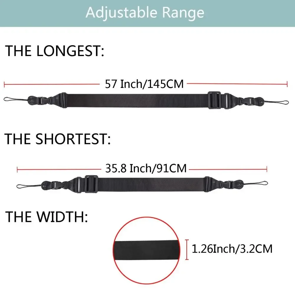 lanière de cou de remplacement en nylon portable, sangle initiée réglable, étui pour tablette à dégagement rapide, sangle pour appareil photo, sac à bandoulière pour ordinateur portable
