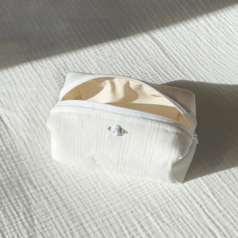 trousse de maquillage élégante à fleurs, sac de rouge à lèvres cosmétique, portable, grande capacité, évaluation de voyage, poudres de toilette cosmétiques, mode, doux