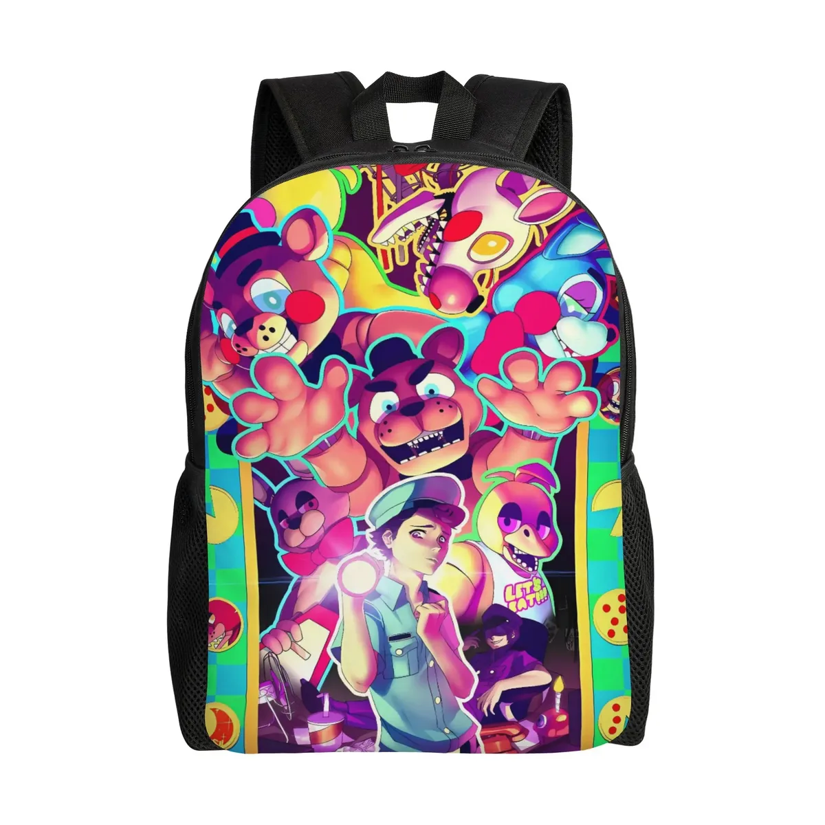 sac à dos fnaf horror game pour hommes, grands sacs à dos en polyester, sacs décontractés pour lycée, sac à dos de voyage personnalisé