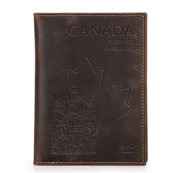 portefeuille en cuir véritable avec logo personnalisé, porte-passeport de voyage mince, document de voyage rfid minimaliste, portefeuille d'évaluation